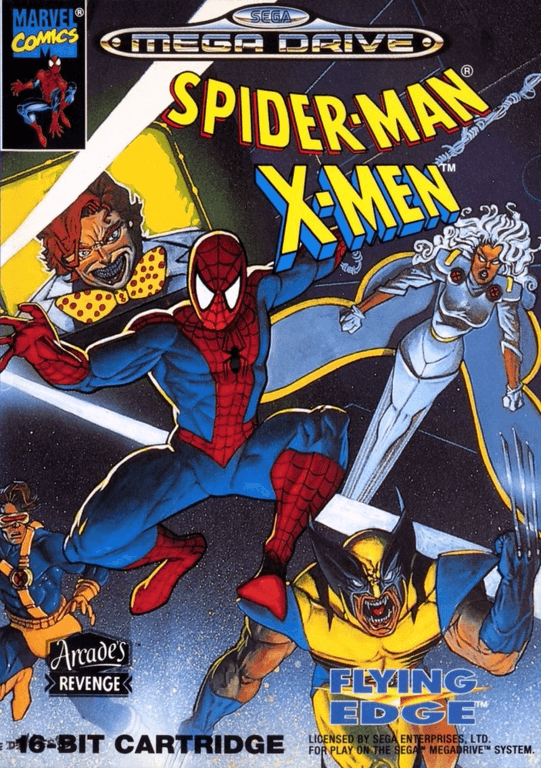 Spiderman and the X-Men: Arcade's Revenge box art for Sega Mega Drive